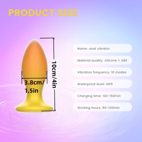 Loveangels Sunrise Vibrating Butt Plug With Remote - Loveangels
