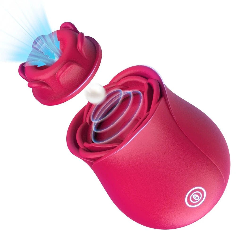 Loveangels Tapping Rose With Air Pulse Attachment - Loveangels