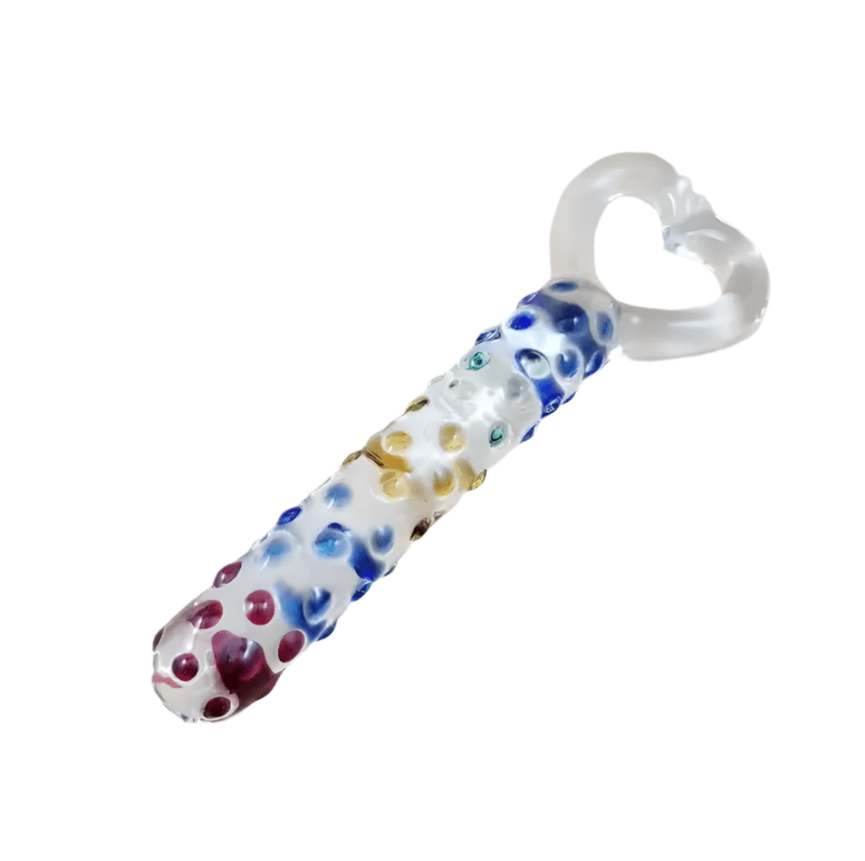 Loveangels Tempered Glass Dildo With Heart Handle - Loveangels