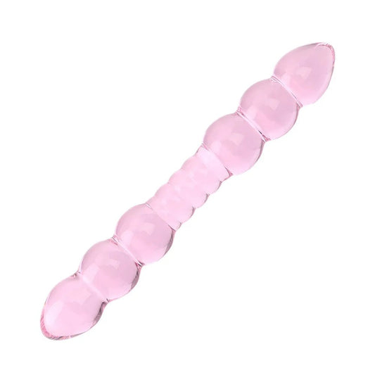 Loveangels Tempered Glass Double Ended Beaded Dildo - Loveangels