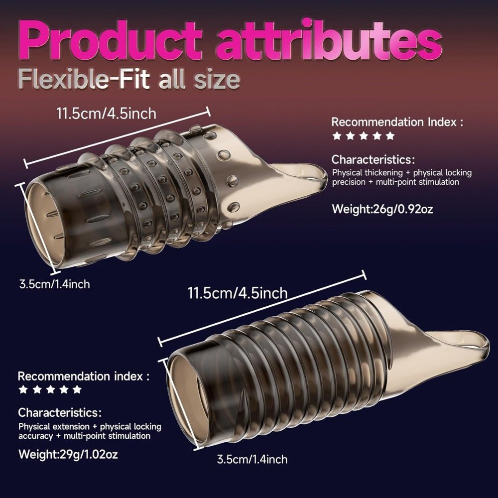 Loveangels Textured Penis Sleeves 2pk Set - Loveangels