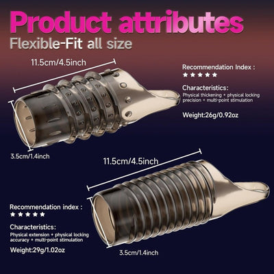 Loveangels Textured Penis Sleeves 2pk Set - Loveangels