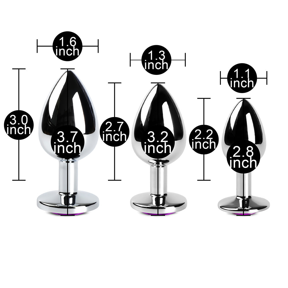 Loveangels Trio Pleasers Purple Diamond Anal Kit - Loveangels