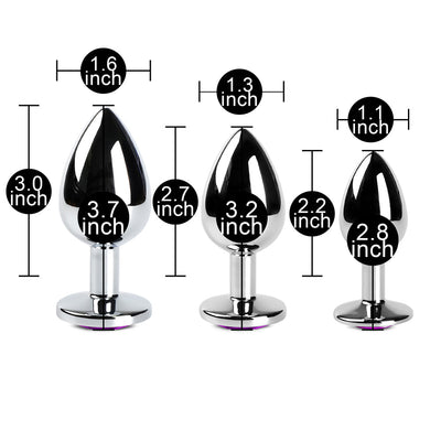 Loveangels Trio Pleasers Purple Diamond Anal Kit - Loveangels