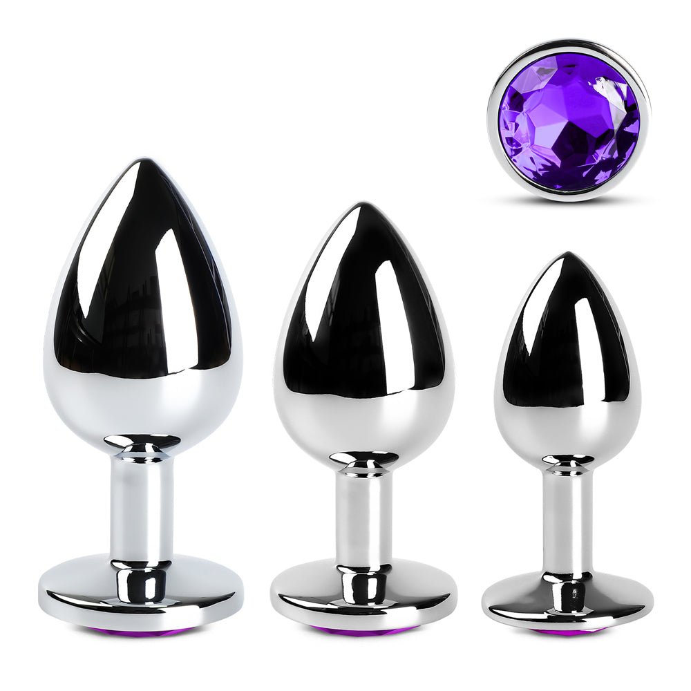 Loveangels Trio Pleasers Purple Diamond Anal Kit - Loveangels