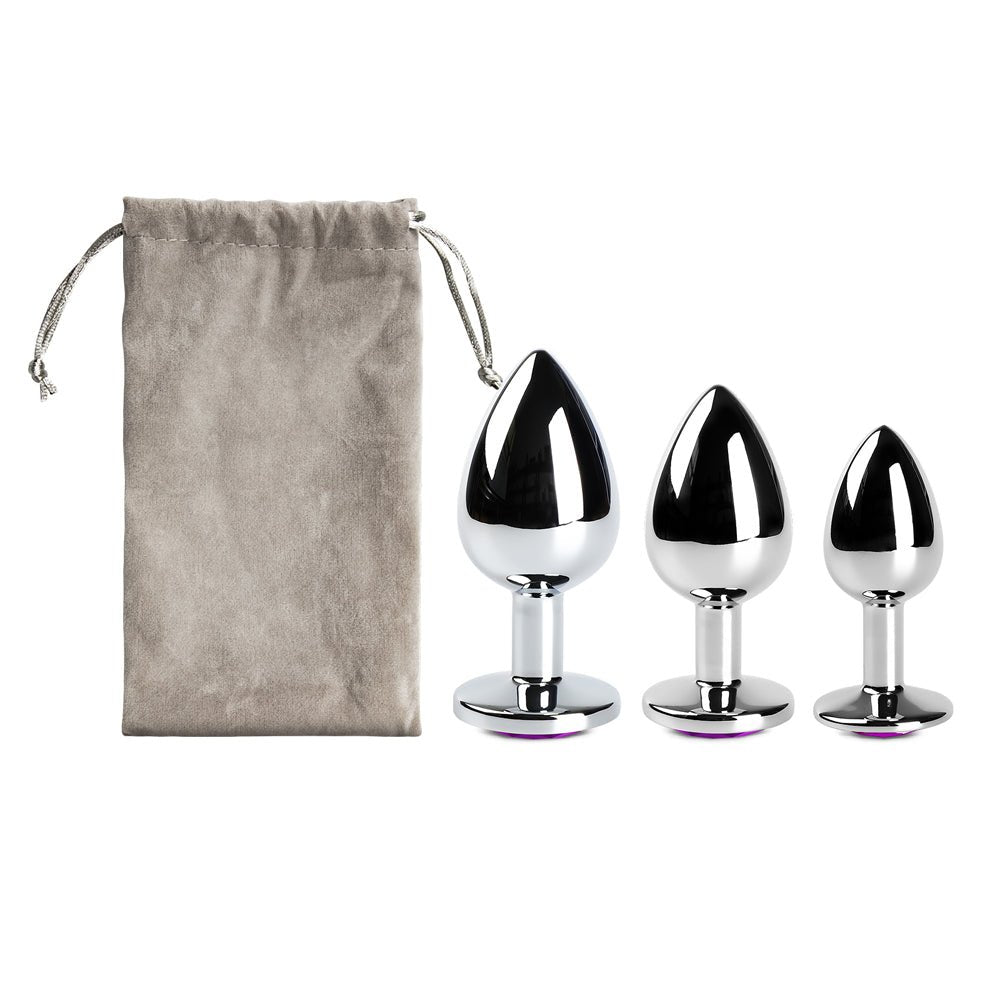 Loveangels Trio Pleasers Purple Diamond Anal Kit - Loveangels