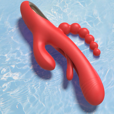 Loveangels Triple Flickering Trident Rabbit Vibrator - Loveangels