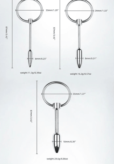 Loveangels Urethral Sounding Plug With Ring - Loveangels