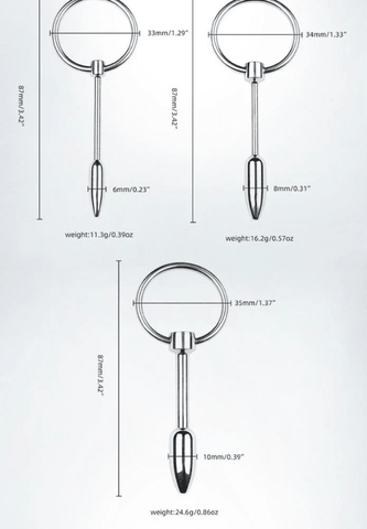 Loveangels Urethral Sounding Plug With Ring - Loveangels