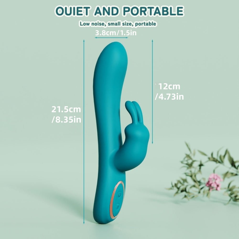 Loveangels Vibe Green Silicone Rabbit - Loveangels