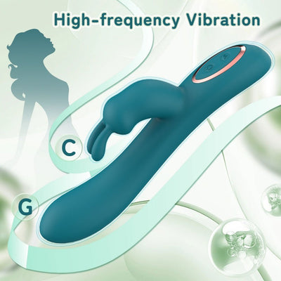 Loveangels Vibe Green Silicone Rabbit - Loveangels