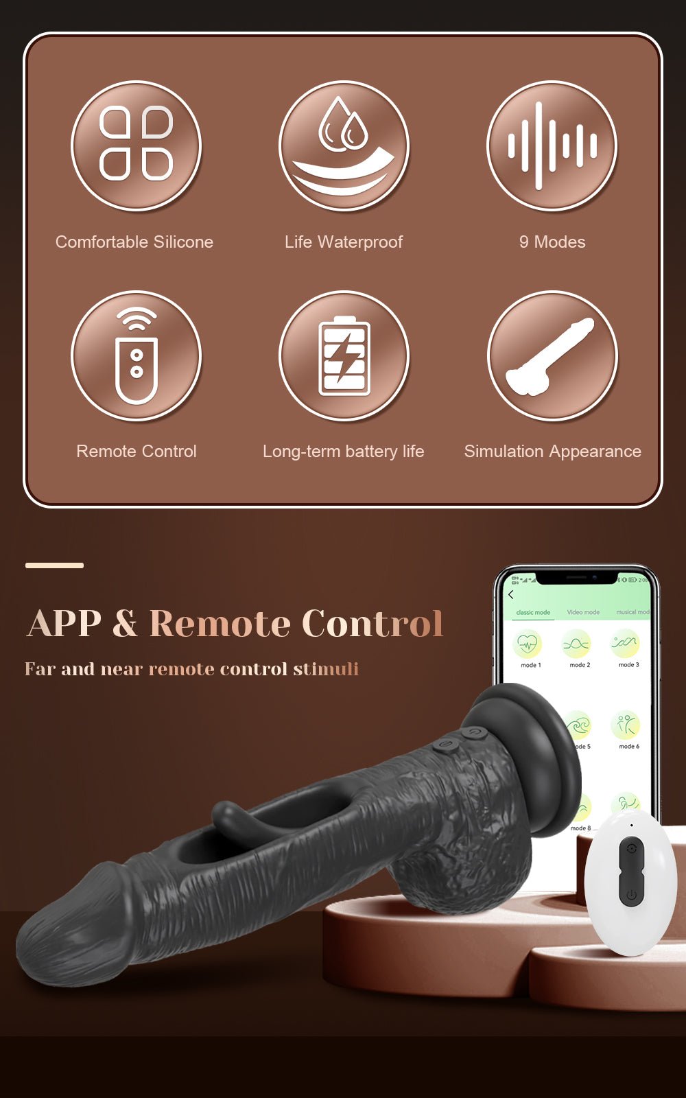 Loveangels Vibrating Pendulum Dildo With App Control - Loveangels
