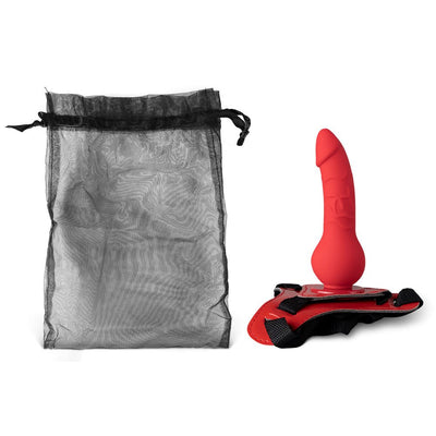 Loveangels Wear Fit Solid Red Strap On Harness With 5.9" Dildo - Loveangels