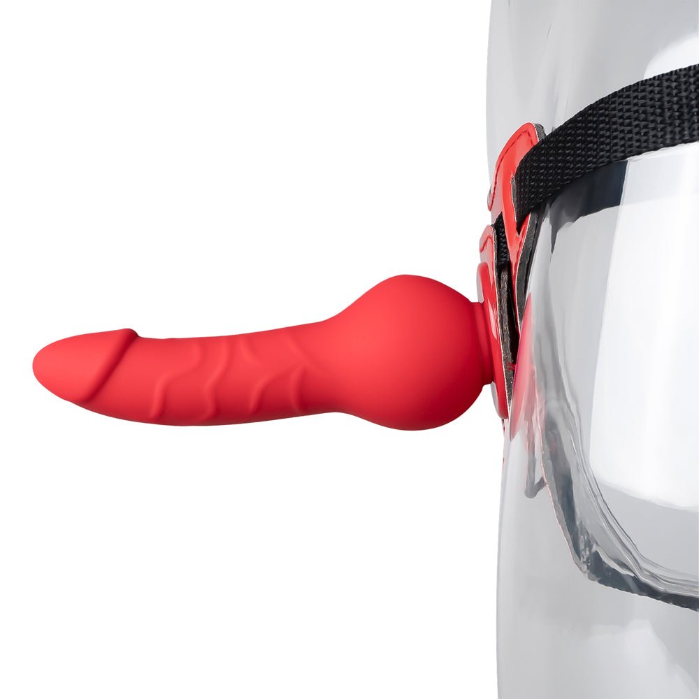 Loveangels Wear Fit Solid Red Strap On Harness With 5.9" Dildo - Loveangels
