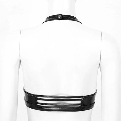 Loveangels Wet Look Strappy Bra - Loveangels