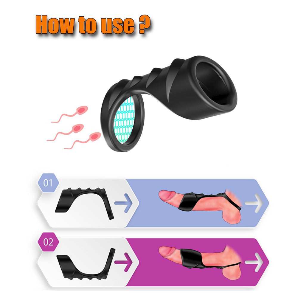 Lovenagels Textured Silicone Cock Ring - Loveangels
