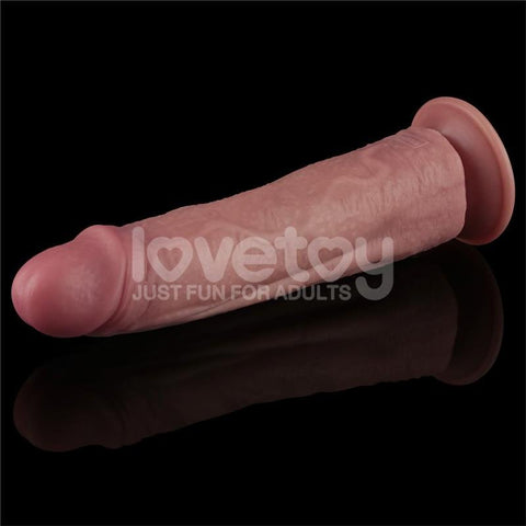 Lovetoy Dual Density Dildo with Vibration 10.5 Inches - Loveangels