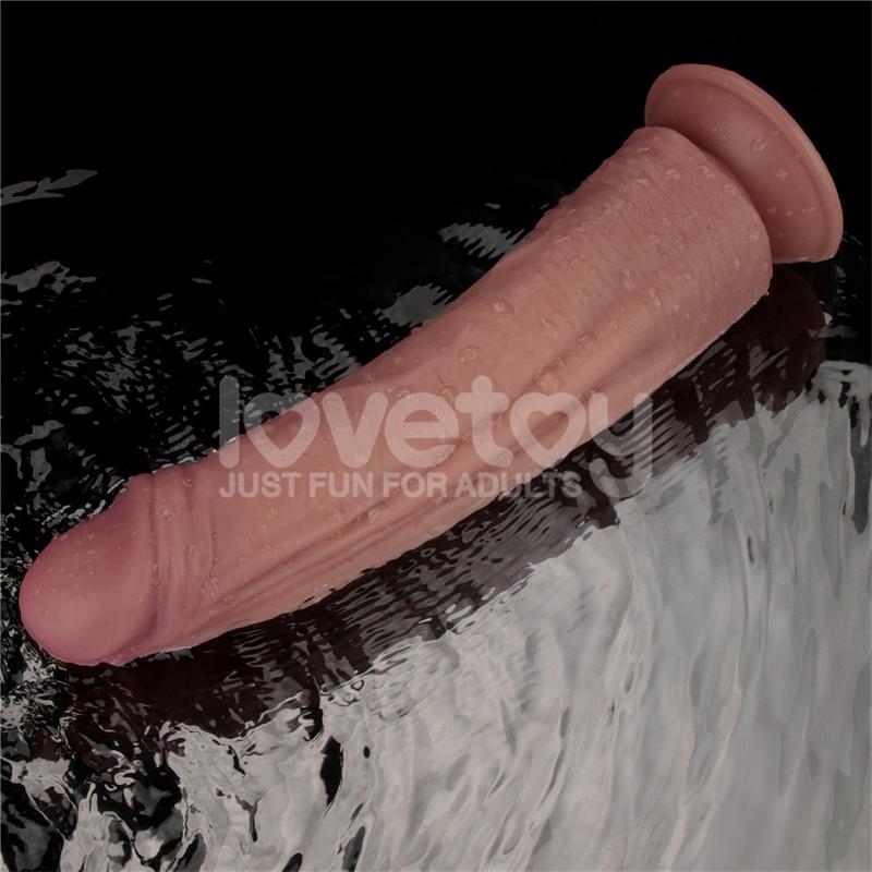 Lovetoy Dual Density Dildo with Vibration 10.5 Inches - Loveangels
