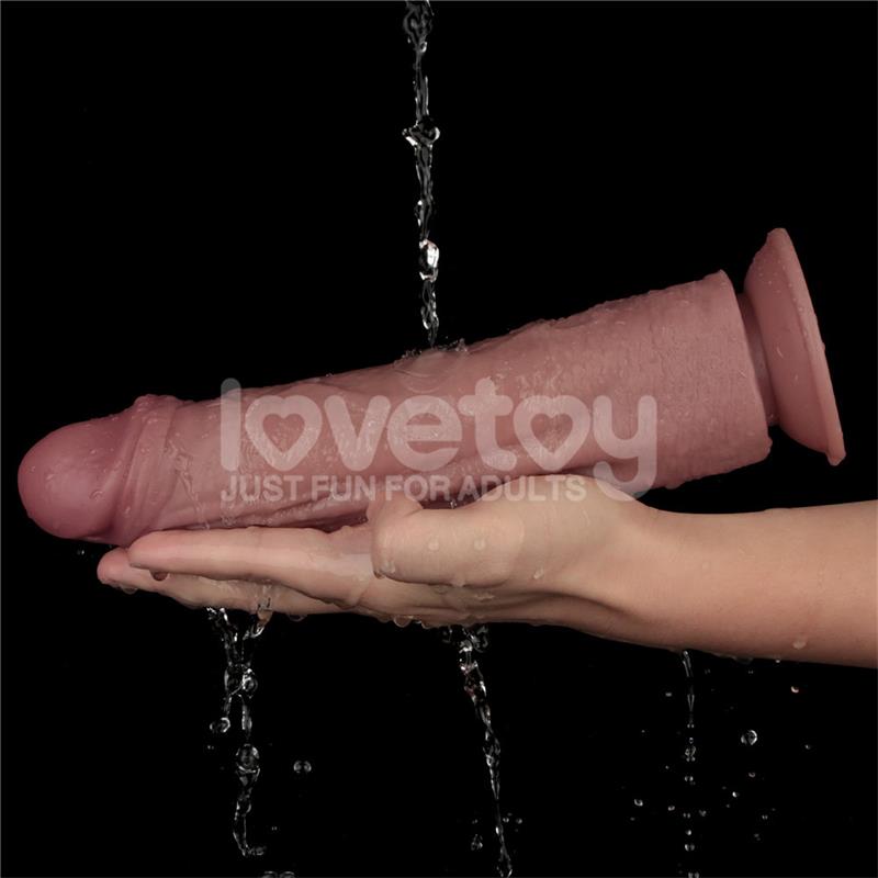 Lovetoy Dual Density Dildo with Vibration 10.5 Inches - Loveangels