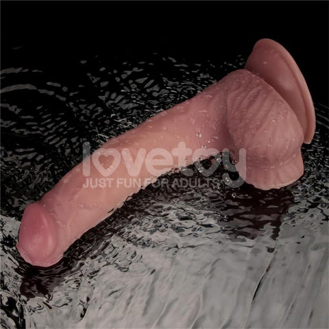 Lovetoy Dual Density Dildo with Vibration 9 Inches - Loveangels