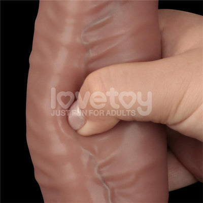 Lovetoy Dual Layered Bendable Dildo XXL 16" - Loveangels