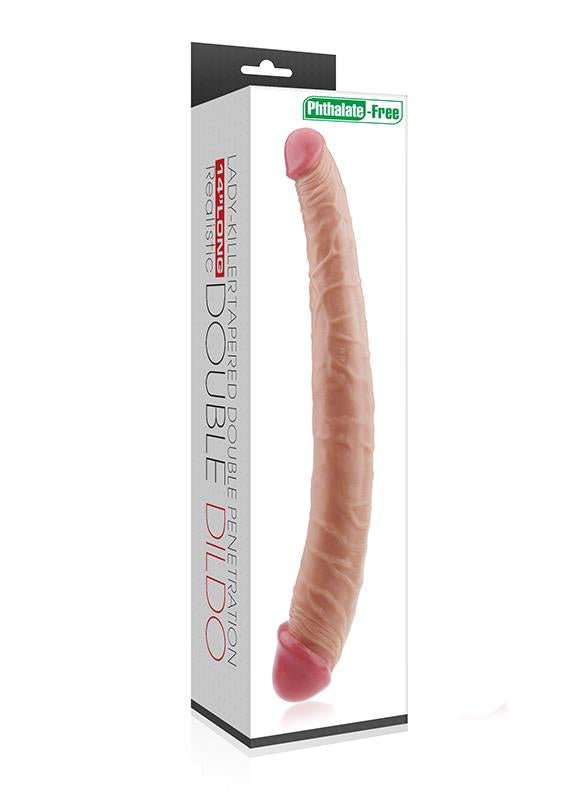 Lovetoy Ladykiller Tapered 14 Inch Double Dildo - Loveangels