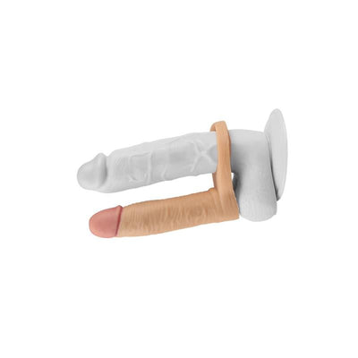 Lovetoy The Ultra Soft Double Ring With Dildo And Vibration - Loveangels