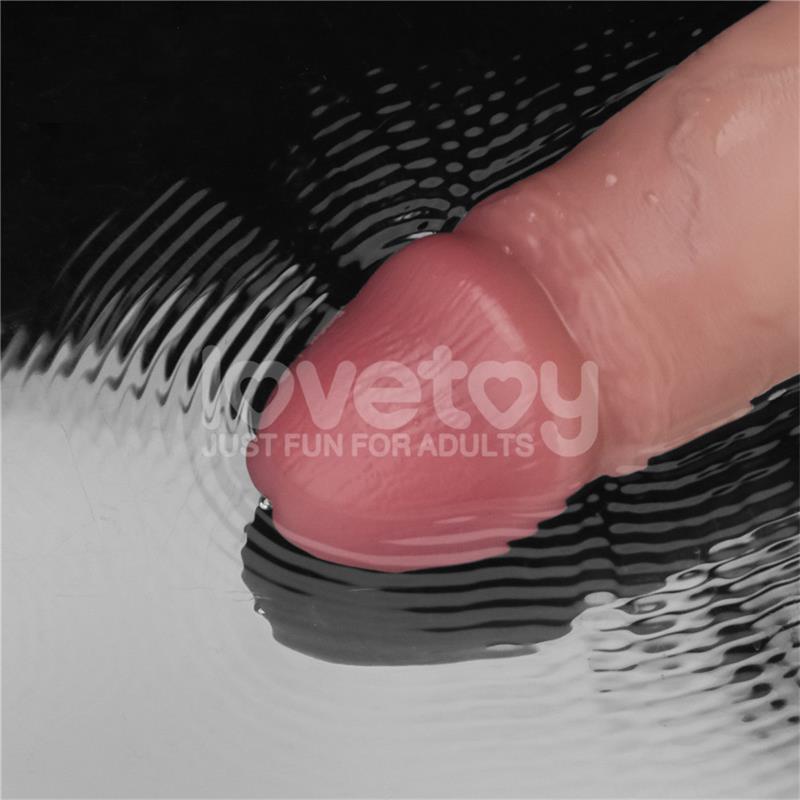 Lovetoy Vibrating Sliding Skin Pro II Silicone 8" Dildo With Remote - Loveangels