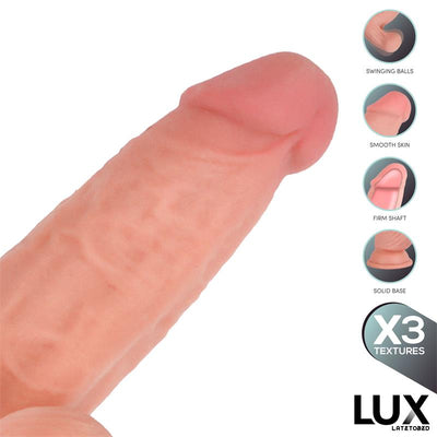 Lux Lars Triple Density 7.6Inch Dildo With Swinging Balls - Loveangels