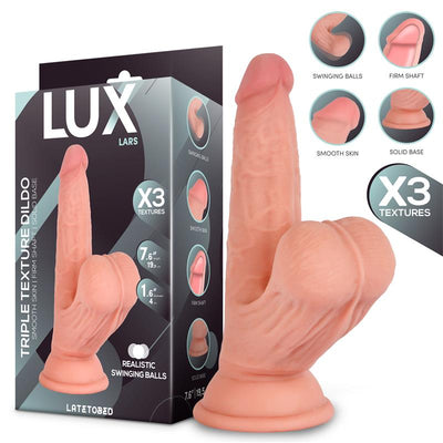 Lux Lars Triple Density 7.6Inch Dildo With Swinging Balls - Loveangels