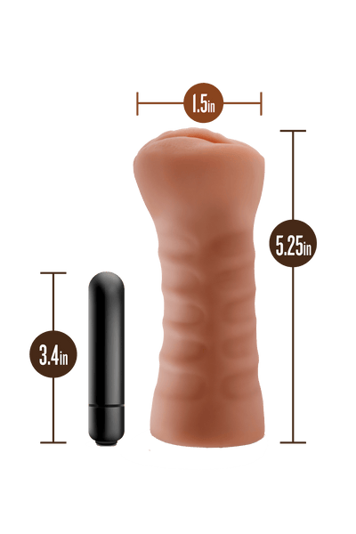 M for Men Sofia Mocha With Bullet Vibrator - Loveangels