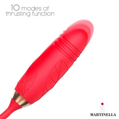 Martinella Airflow Rose And Thrusting Stimulator - Loveangels