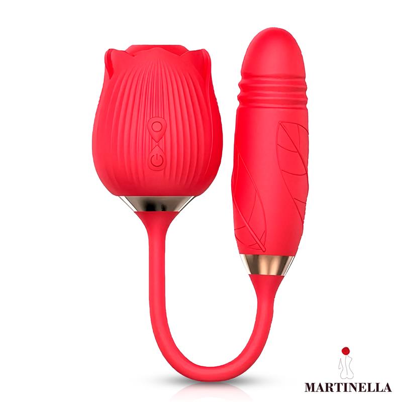 Martinella Airflow Rose And Thrusting Stimulator - Loveangels