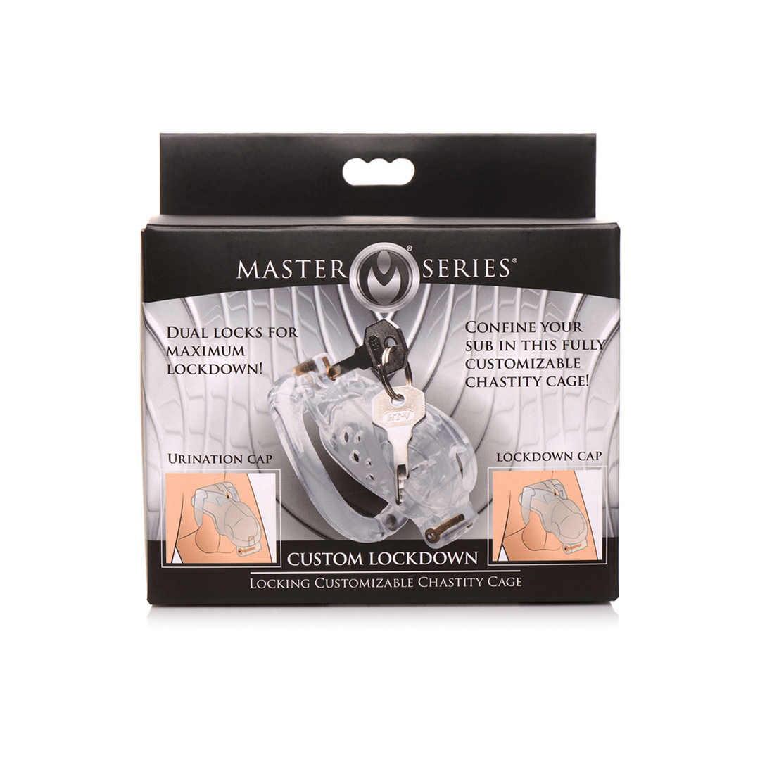 Master Series Custom Lockdown Lockable Adjustable Chastity Cage - Loveangels
