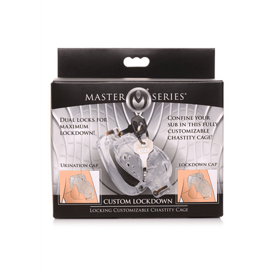 Master Series Custom Lockdown Lockable Adjustable Chastity Cage - Loveangels