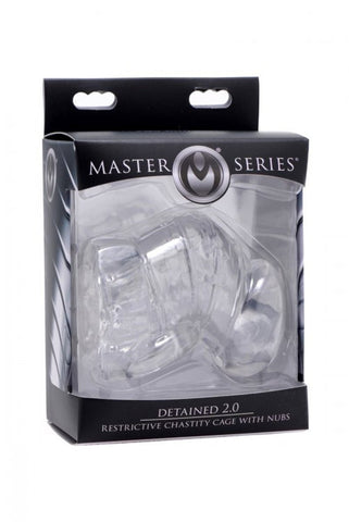 Master Series Detained 2.0 Rubber Penis Cage - Loveangels