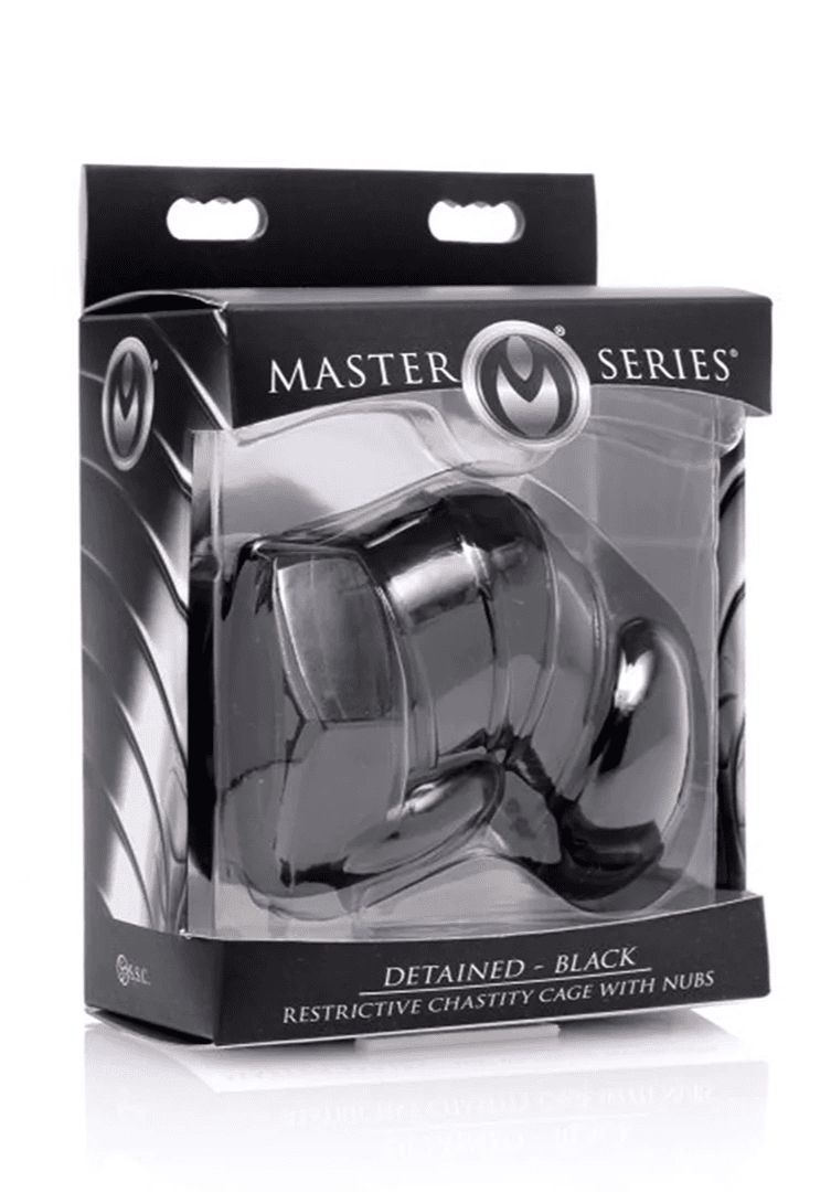 Master Series Detained 2.0 Rubber Penis Cage - Loveangels