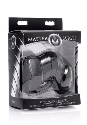 Master Series Detained 2.0 Rubber Penis Cage - Loveangels
