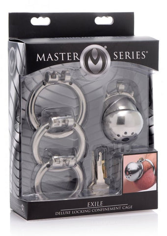 Master Series Exile Deluxe Locking Confinement Cage - Loveangels