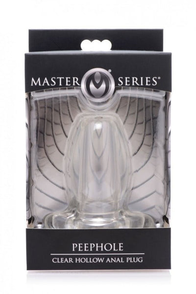 Master Series Peephole - Clear Hollow Anal Plug - Loveangels
