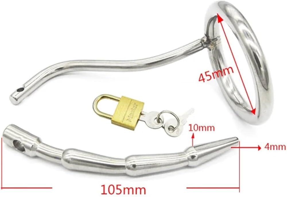 Metal Hard Chastity Urethral Cock Ring - Loveangels