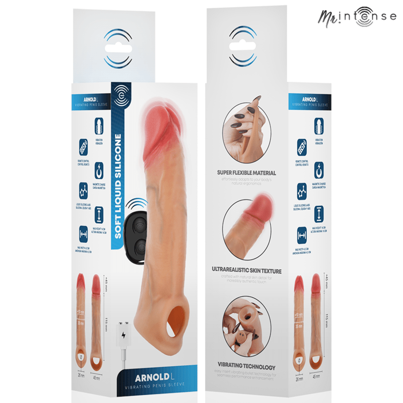 Mr Intense Arnold L Vibrating Silicone Penis Sleeve - Loveangels