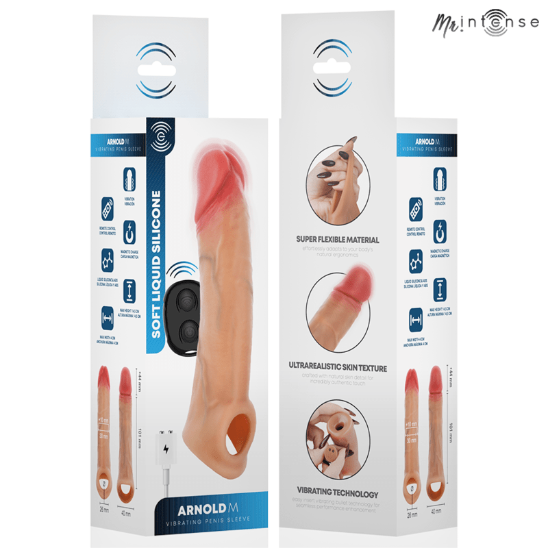 Mr Intense Arnold M Vibrating Silicone Penis Sleeve - Loveangels