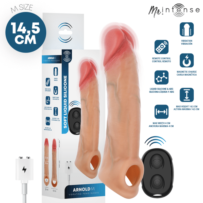 Mr Intense Arnold M Vibrating Silicone Penis Sleeve - Loveangels