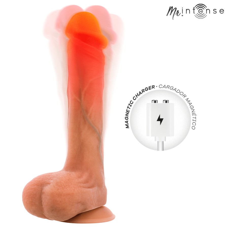 Mr Intense Bradley 8.2 Inch Silicone Vibrating Dildo with Heat Effect and Remote Control - Loveangels