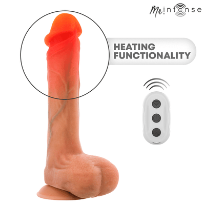 Mr Intense Bradley 8.2 Inch Silicone Vibrating Dildo with Heat Effect and Remote Control - Loveangels