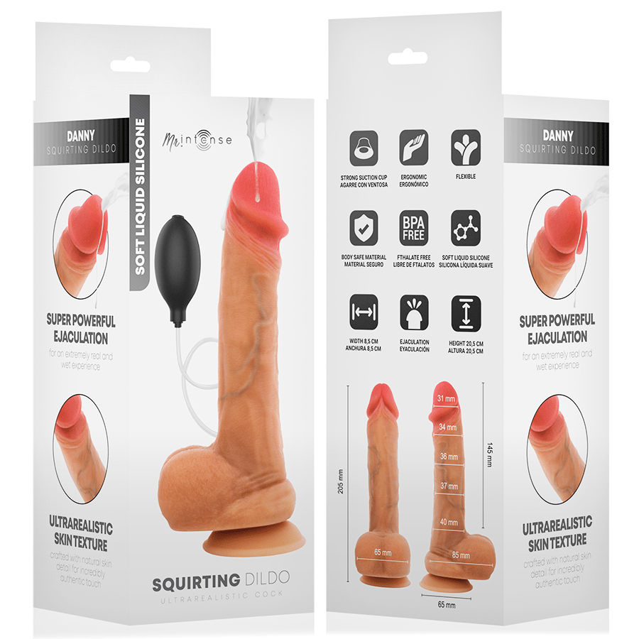 Mr Intense Danny 8 Inch Silicone Ejaculating Dildo - Loveangels