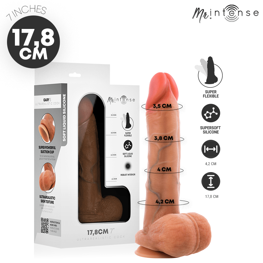 Mr Intense Gary S Ultra-Realistic Silicone 7 Inch Cock with Testicles - Loveangels