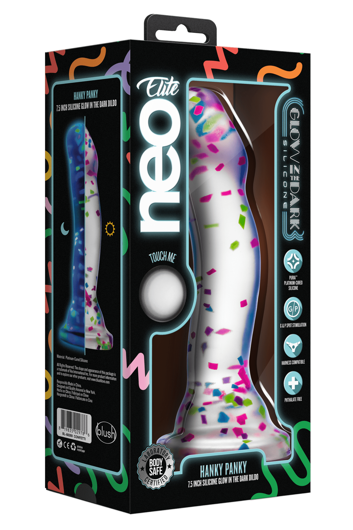 Neo Glow In The Dark Hanky Panky 19cm Dildo - Loveangels