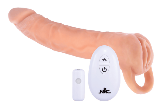 NMC 9 Inch TPE Extension Sleeve With Remote Control Bullet - Loveangels